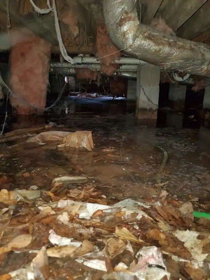 Crawl space flood assessment for Commercial Water Damage Restoration in Chippewa